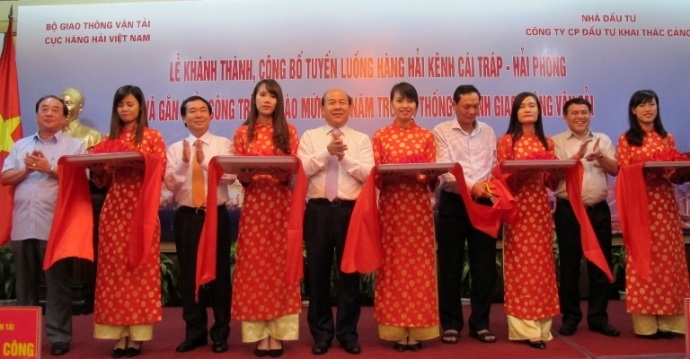 Lễ khánh thành công bố tuyến luồng Hàng hải Kênh Cái Tráp - Hải Phòng và gắn biển 